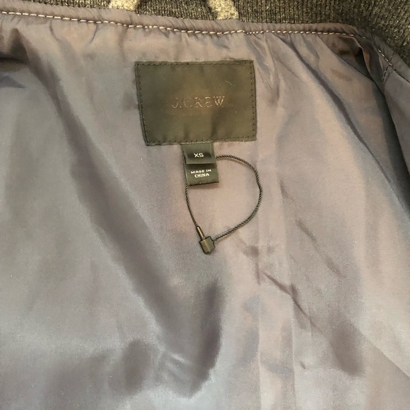JCrew Wool Bomber, grey, XS, new without tags - Picture 2 of 7